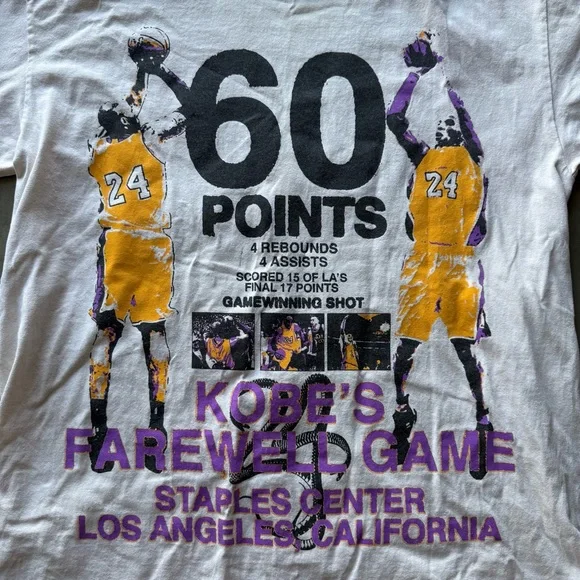 Los Angeles Apparel / Kobe Bryant Farewell T-Shirt / Cream - Picture 10 of 10